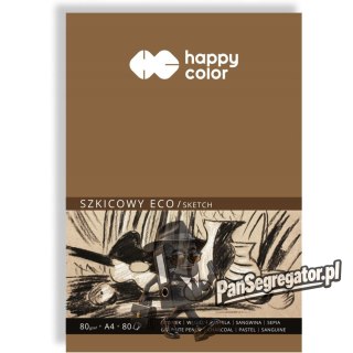 Blok rysunkowy A4 80k 80g ECO HA 3708-2030-A80 HAPPY COLOR