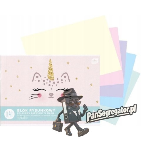 Blok rysunkowy A4 kolor 10k Pastel INTERDRUK