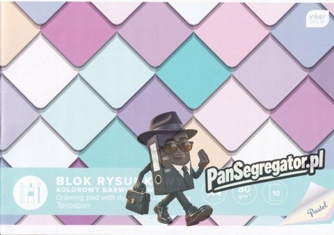 Blok rysunkowy A4 kolor 10k Pastel INTERDRUK