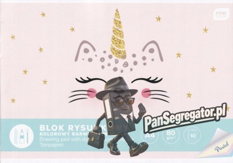 Blok rysunkowy A4 kolor 10k Pastel INTERDRUK