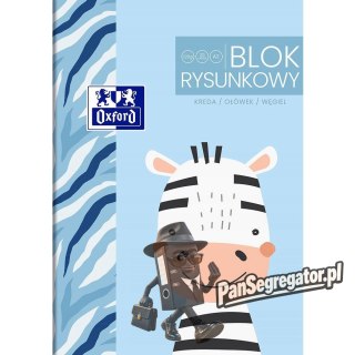 Blok rysunkowy szkolny A2 biały 20 kartek 120g KIDS 400170352 OXFORD