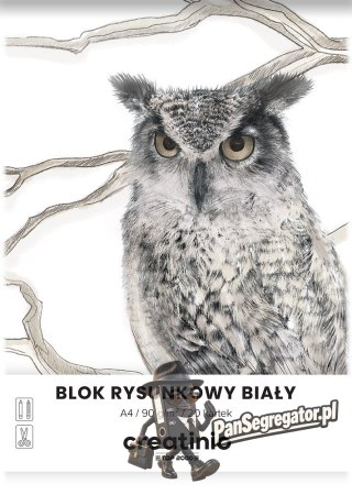 Blok rysunkowy szkolny A4 biały 20 kartek 90g 400176663 TOP 2000