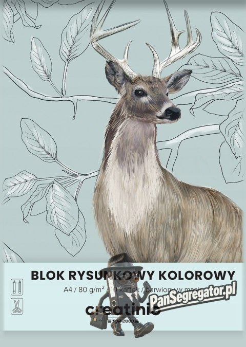 Blok rysunkowy szkolny A4 kolorowy 10 kartek 80g CREATINIO 400176665 TOP 2000