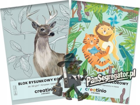 Blok rysunkowy szkolny A4 kolorowy 10 kartek 80g CREATINIO 400176665 TOP 2000