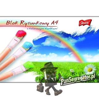 Blok rysunkowy szkolny A4 kolorowy 16 kartek UNIPAP