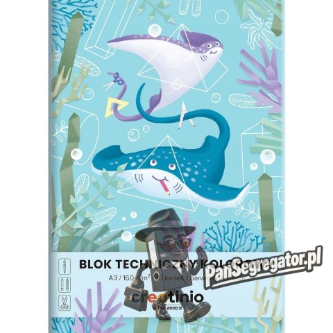 Blok techniczny A3 10k 160g CREATINIO kolorowy barwiony w masie 400176680