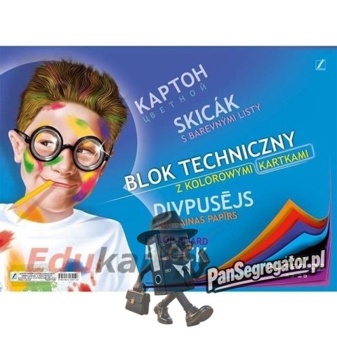 Blok techniczny A3 10k kolorowe kartki KRESKA