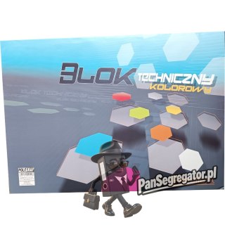 Blok techniczny A3 20k kolorowy EXCELLENT POLIGRAF