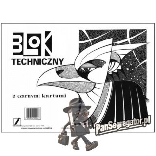 Blok techniczny A4 10k czarne kartki KRESKA