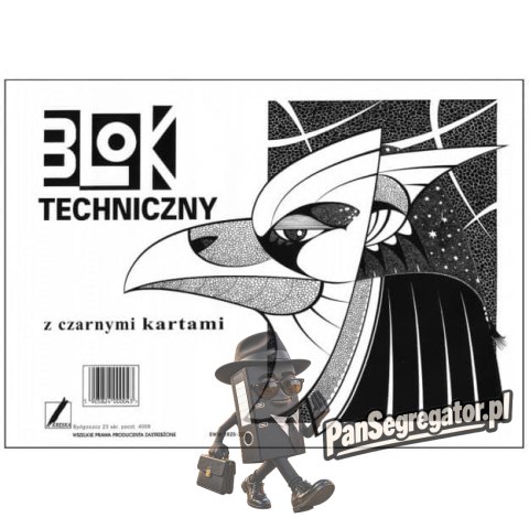 Blok techniczny A4 10k czarne kartki KRESKA