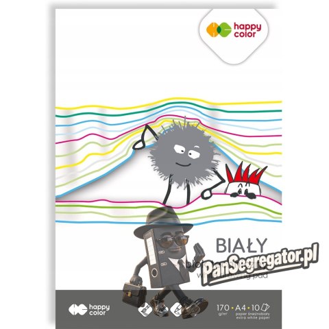 Blok techniczny A4 170g biały 3550 2030-0 HAPPY COLOR