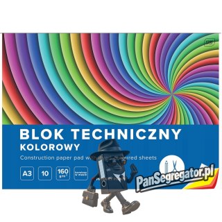 Blok techniczny kolorowy A3 10k INTERDRUK