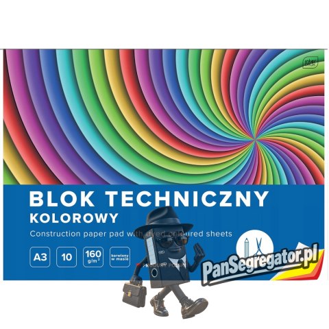 Blok techniczny kolorowy A3 10k INTERDRUK