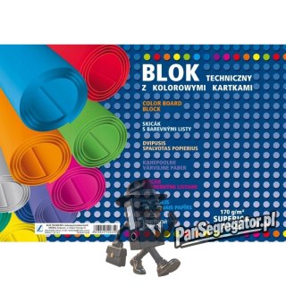 Blok techniczny kolorowy A4 25k SUPERIOR 00045 KRESKA