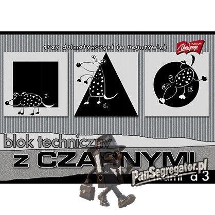 Blok techniczny szkolny A3 czarne kartki 10 kartek 180g UNIPAP