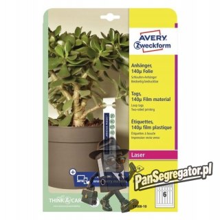 Etykiety pętelkowe do roślin, foliowe (10 arkuszy) 250x25mm T3008-10 AVERY ZWECKFORM