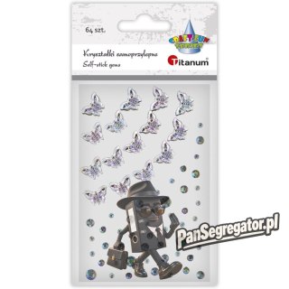 Kryształki samoprzylepne MOTYLE + Kropki (64 sztuki) 627664 24SL0341 TITANUM