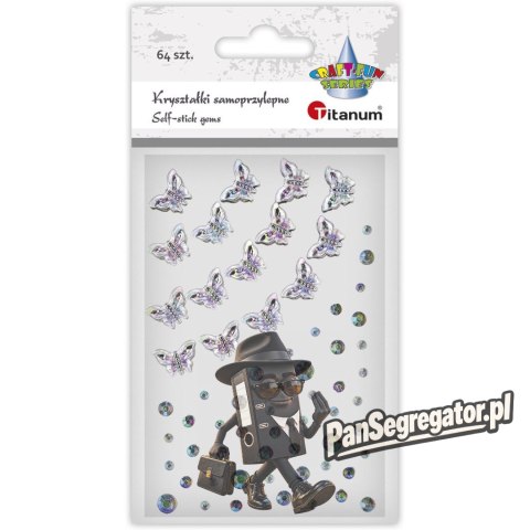 Kryształki samoprzylepne MOTYLE + Kropki (64 sztuki) 627664 24SL0341 TITANUM