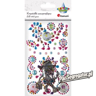 Kryształki samoprzylepne ptak+ dekory 9x15,5cm 486421 TITANUM