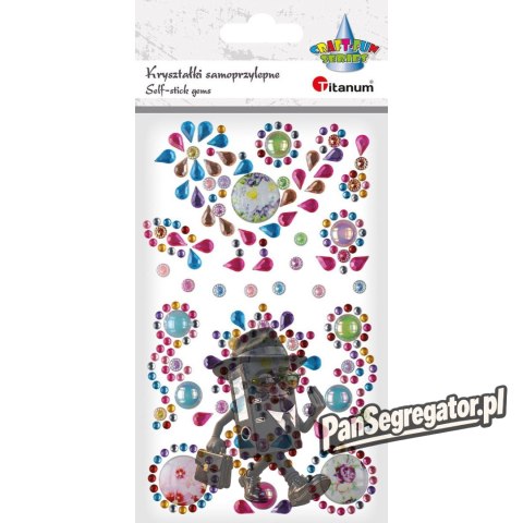 Kryształki samoprzylepne ptak+ dekory 9x15,5cm 486421 TITANUM
