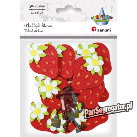 Naklejka Craft-Fun Series TRUSKAWKI filcowa 395984 TITANUM