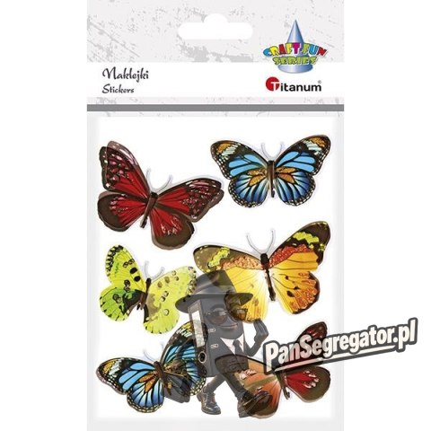 Naklejka dekoracyjna 3D motyle (6 szt.) 362067 TITANUM