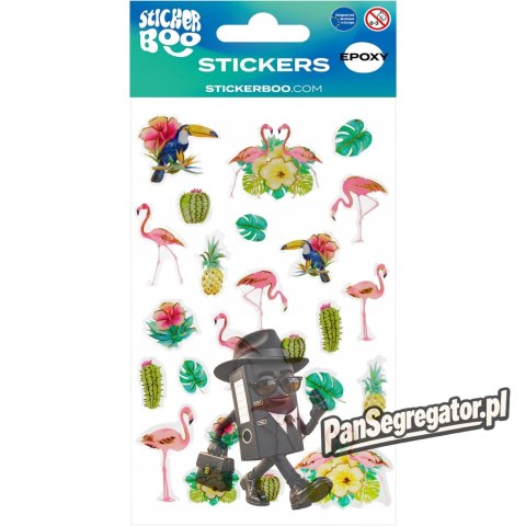 Naklejki 100x200mm FLAMINGI 537783 STICKERBOO