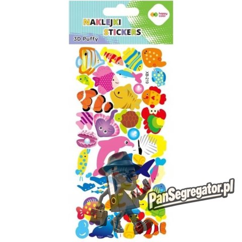 Naklejki 3D PUFFY Colorful Fishes 95mm x 220mm HA 4241 9522-KA03 HAPPY COLOR