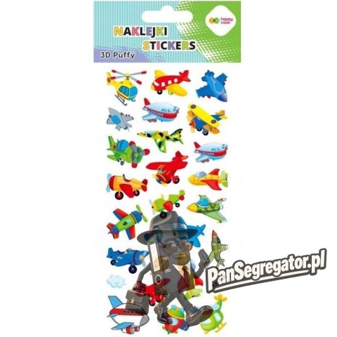 Naklejki 3D PUFFY Funny Aircraft 95mm x 220mm HA 4241 9522-KP04 HAPPY COLOR