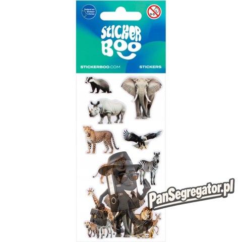Naklejki 66x126mm DZIKIE ZWIERZĘTA 550332 STICKERBOO