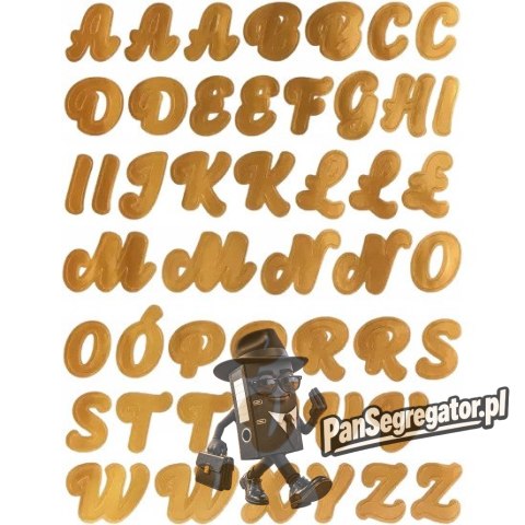 Naklejki CYFRY i LITERY złote (4ark.) 254038 Galeria Papieru