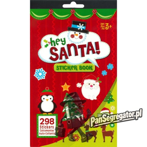 Naklejki HEY SANTA! 3 wzory x 2 plansze, 298 szt. 486340 TITANUM