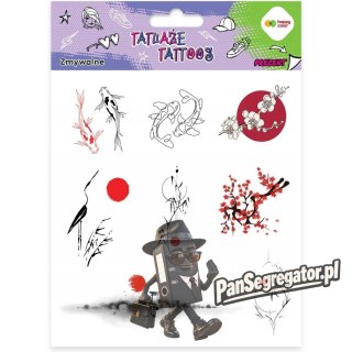 Naklejki TATUAŻE zmywalne JAPANESE 150x200mm HA 4261 1520-UR02 Happy Color