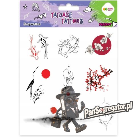 Naklejki TATUAŻE zmywalne JAPANESE 150x200mm HA 4261 1520-UR02 Happy Color