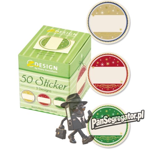 Naklejki Z-Design w dyspenserze - z miejscem do wpisania dedykacji 56829 AVERY ZWECKFORM