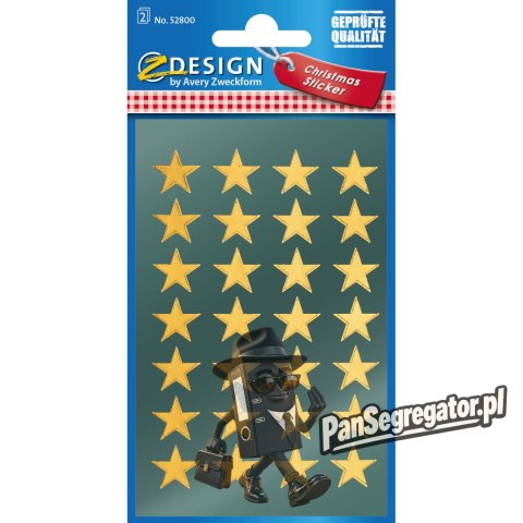 Naklejki Z-Design - złote gwiazdy 52800 AVERY ZWECKFORM