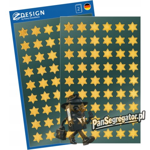 Naklejki Z-Design - złote gwiazdy 52802 AVERY ZWECKFORM