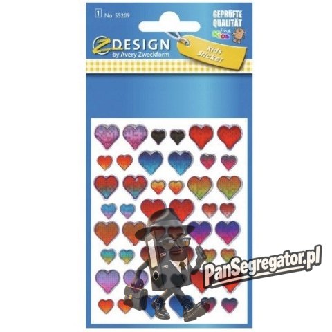 Naklejki dla dzieci Serca 3D 55209 Z-DESIGN KIDS AVERY ZWECKFORM