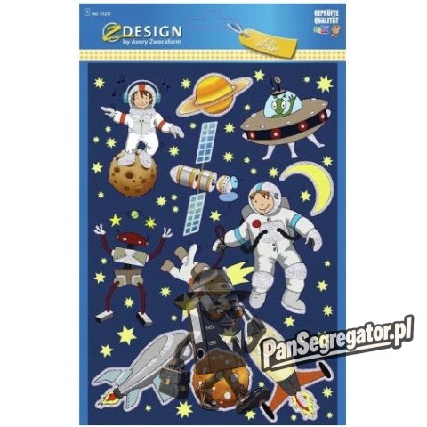 Naklejki duże dla dzieci KOSMOS 53251 Z-DESIGN AVERY ZWECKFORM