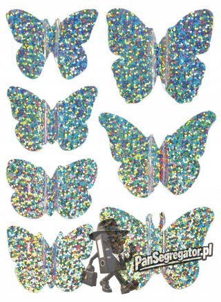 Naklejki dwuwarstwowe 3D MOTYLE 7szt. 491049 TITANUM