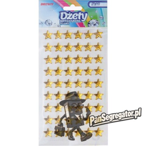 Naklejki dżety złote gwiazdki 10 mm DS40 BREWIS