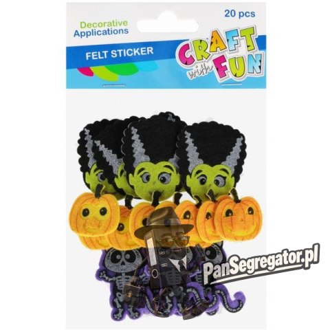 Naklejki filcowe Halloween mix 20szt. 572680 CRAFT WITH FUN