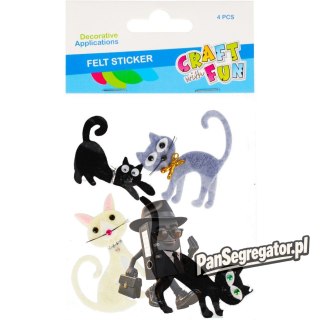 Naklejki filcowe KOTY 4szt. 480890 Craft with Fun
