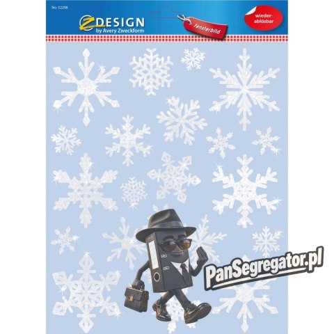 Naklejki foliowe Z-Design na okno - płatki śniegu 52298 AVERY ZWECKFORM