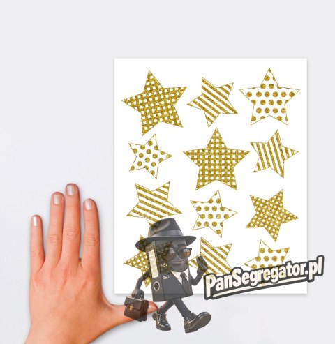 Naklejki foliowe Z-Design na okno - złote gwiazdki 52951 AVERY ZWECKFORM