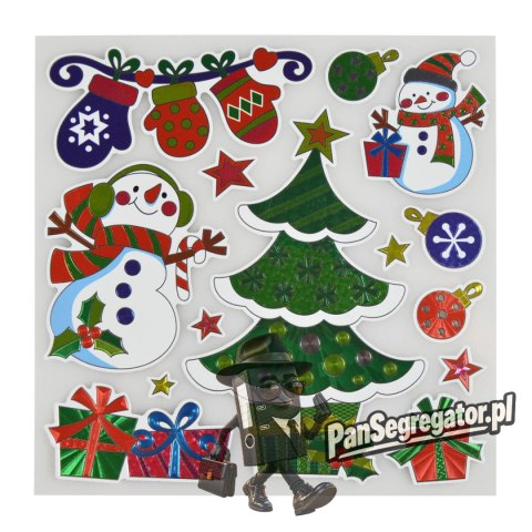 Naklejki holograficzne Boże Narodzenie mix wzorów 190x230 ARPEX