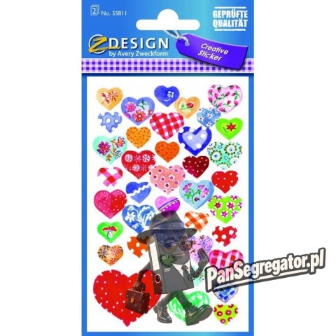 Naklejki kreatywne Serca 55811 Z-DESIGN CREATIV E AVERY ZWECKFORM