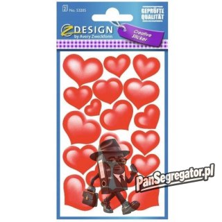 Naklejki kreatywne Z-DESIGN SERCA-papier błyszczący 53205 ZF AVERY ZWECKFORM