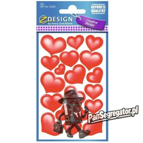 Naklejki kreatywne Z-DESIGN SERCA-papier błyszczący 53205 ZF AVERY ZWECKFORM