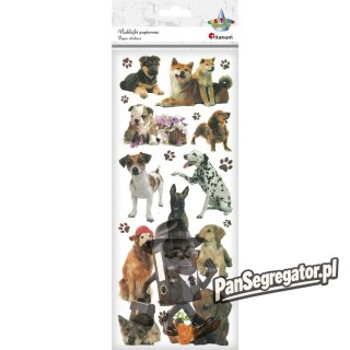 Naklejki papierowe PSY II 22szt, 29,8x12,1cm 486398 TITANUM